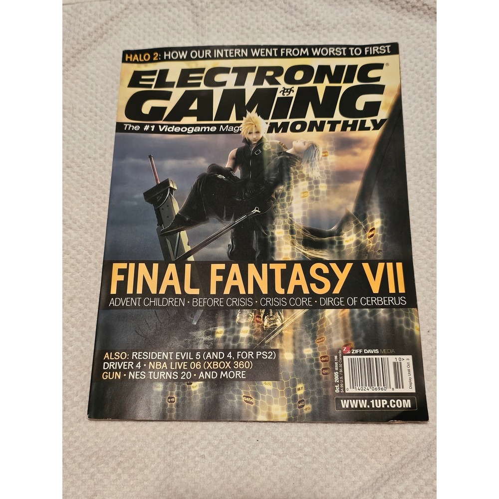 Electronic Gaming Monthly EGM Issue 196 Oct 2005 Final Fantasy VII Cloud Cover